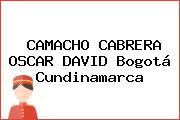 CAMACHO CABRERA OSCAR DAVID Bogotá Cundinamarca