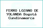 FERRO LOZANO DE YOLANDA Bogotá Cundinamarca