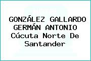 GONZÁLEZ GALLARDO GERMÁN ANTONIO Cúcuta Norte De Santander