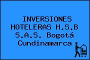 INVERSIONES HOTELERAS H.S.B S.A.S. Bogotá Cundinamarca