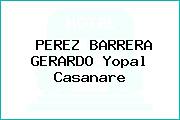 PEREZ BARRERA GERARDO Yopal Casanare