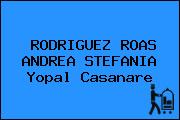 RODRIGUEZ ROAS ANDREA STEFANIA Yopal Casanare