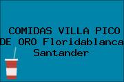 COMIDAS VILLA PICO DE ORO Floridablanca Santander