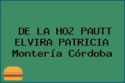 DE LA HOZ PAUTT ELVIRA PATRICIA Montería Córdoba