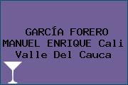 GARCÍA FORERO MANUEL ENRIQUE Cali Valle Del Cauca