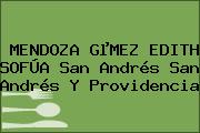 MENDOZA GµMEZ EDITH SOFÚA San Andrés San Andrés Y Providencia