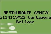 RESTAURANTE GENOVA 3114115022 Cartagena Bolívar
