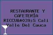 RESTAURANTE Y CAFETERÍA RICCU'S Cali Valle Del Cauca