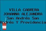 VILLA CABRERA JOHANNA ALEJANDRA San Andrés San Andrés Y Providencia