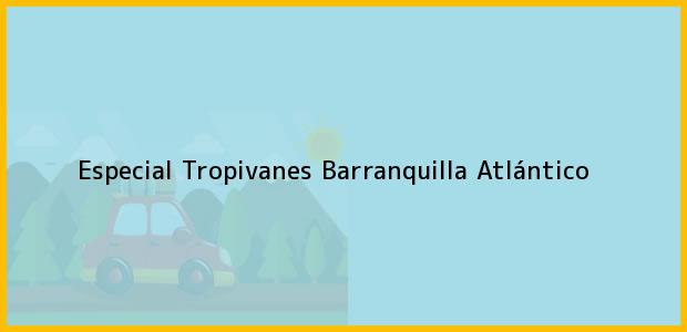 Teléfono, Dirección y otros datos de contacto para Especial Tropivanes, Barranquilla, Atlántico, Colombia