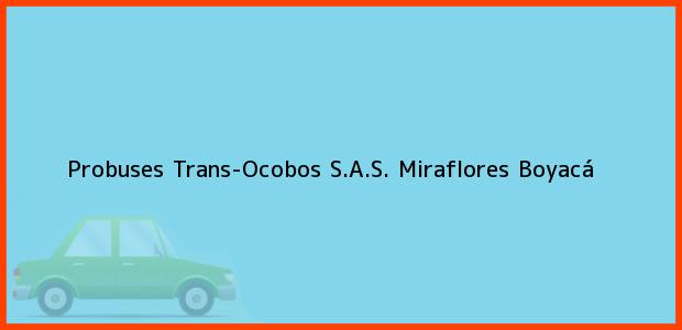 Teléfono, Dirección y otros datos de contacto para Probuses Trans-Ocobos S.A.S., Miraflores, Boyacá, Colombia