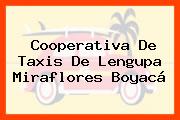 Cooperativa De Taxis De Lengupa Miraflores Boyacá