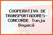 COOPERATIVA DE TRANSPORTADORES- CONCORDE Tunja Boyacá