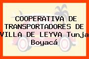 COOPERATIVA DE TRANSPORTADORES DE VILLA DE LEYVA Tunja Boyacá