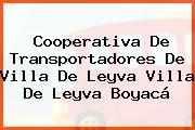 Cooperativa De Transportadores De Villa De Leyva Villa De Leyva Boyacá