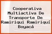 Cooperativa Multiactiva De Transporte De Ramiriqui Ramiriquí Boyacá