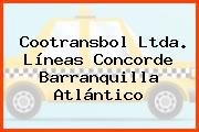 Cootransbol Ltda. Líneas Concorde Barranquilla Atlántico