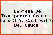 Empresa De Transportes Crema Y Rojo S.A. Cali Valle Del Cauca