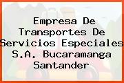 EMPRESA DE TRANSPORTES DE SERVICIOS ESPECIALES S.A. Bucaramanga Santander