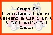 Grupo De Inversiones Emanuel Galeano & Cia S En C S Cali Valle Del Cauca