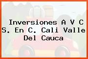 Inversiones A V C S. En C. Cali Valle Del Cauca