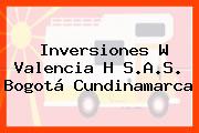 Inversiones W Valencia H S.A.S. Bogotá Cundinamarca