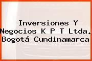 Inversiones Y Negocios K P T Ltda. Bogotá Cundinamarca