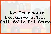 Job Transporte Exclusivo S.A.S. Cali Valle Del Cauca