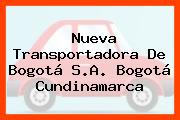 Nueva Transportadora De Bogotá S.A. Bogotá Cundinamarca