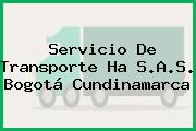 Servicio De Transporte Ha S.A.S. Bogotá Cundinamarca