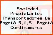 Sociedad Propietarios Transportadores De Bogotá S.A.S. Bogotá Cundinamarca