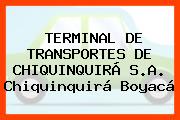 TERMINAL DE TRANSPORTES DE CHIQUINQUIRÁ S.A. Chiquinquirá Boyacá