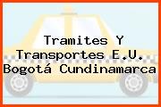 Tramites Y Transportes E.U. Bogotá Cundinamarca