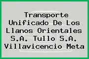 Transporte Unificado De Los Llanos Orientales S.A. Tullo S.A. Villavicencio Meta