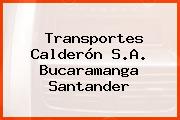 Transportes Calderón S.A. Bucaramanga Santander