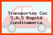 Transportes Csc S.A.S Bogotá Cundinamarca