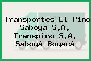 Transportes El Pino Saboya S.A. Transpino S.A. Saboyá Boyacá
