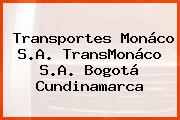 Transportes Monáco S.A. TransMonáco S.A. Bogotá Cundinamarca