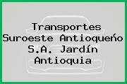 Ver transportes suroeste antioqueno sa jardin antioquia Transportes Suroeste Antioqueño S.A. Jardín Antioquia