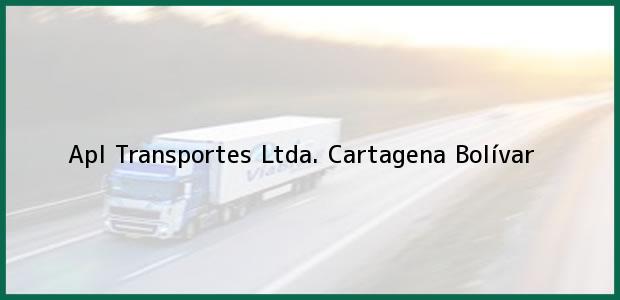 Teléfono, Dirección y otros datos de contacto para Apl Transportes Ltda., Cartagena, Bolívar, Colombia