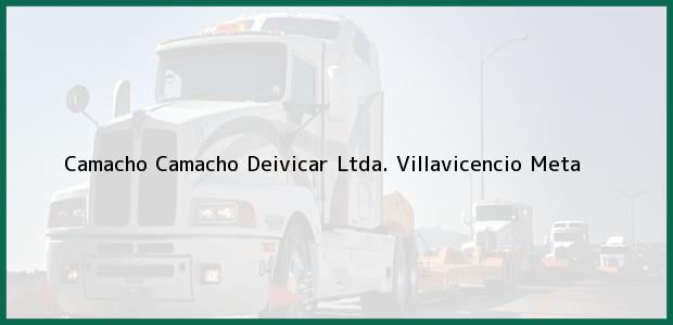 Teléfono, Dirección y otros datos de contacto para Camacho Camacho Deivicar Ltda., Villavicencio, Meta, Colombia