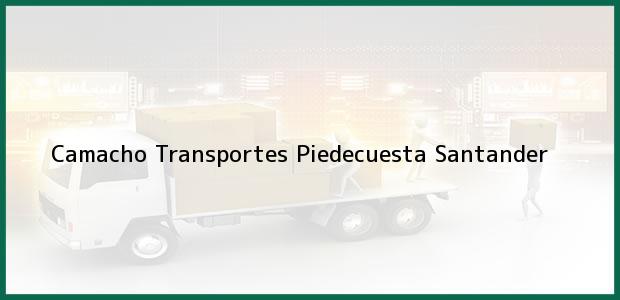 Teléfono, Dirección y otros datos de contacto para Camacho Transportes, Piedecuesta, Santander, Colombia