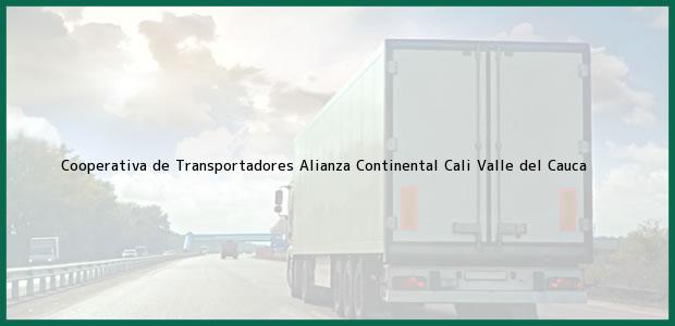Teléfono, Dirección y otros datos de contacto para Cooperativa de Transportadores Alianza Continental, Cali, Valle del Cauca, Colombia