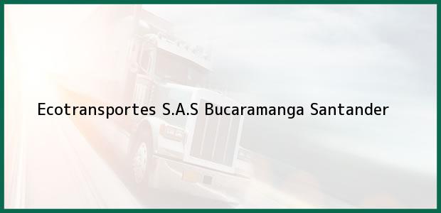 Teléfono, Dirección y otros datos de contacto para Ecotransportes S.A.S, Bucaramanga, Santander, Colombia