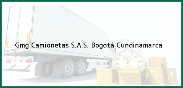 Teléfono, Dirección y otros datos de contacto para Gmg Camionetas S.A.S., Bogotá, Cundinamarca, Colombia