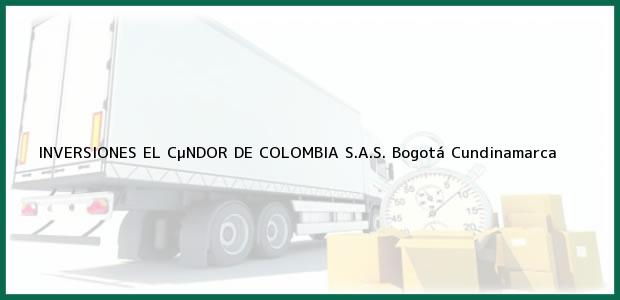 Teléfono, Dirección y otros datos de contacto para INVERSIONES EL CµNDOR DE COLOMBIA S.A.S., Bogotá, Cundinamarca, Colombia