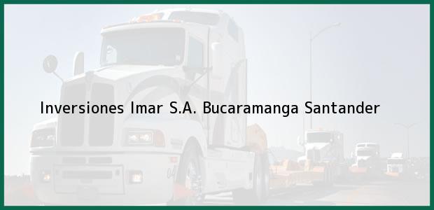 Teléfono, Dirección y otros datos de contacto para Inversiones Imar S.A., Bucaramanga, Santander, Colombia