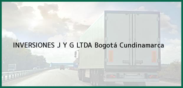 Teléfono, Dirección y otros datos de contacto para INVERSIONES J Y G LTDA, Bogotá, Cundinamarca, Colombia