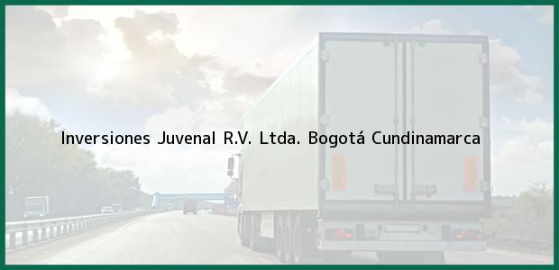 Teléfono, Dirección y otros datos de contacto para Inversiones Juvenal R.V. Ltda., Bogotá, Cundinamarca, Colombia