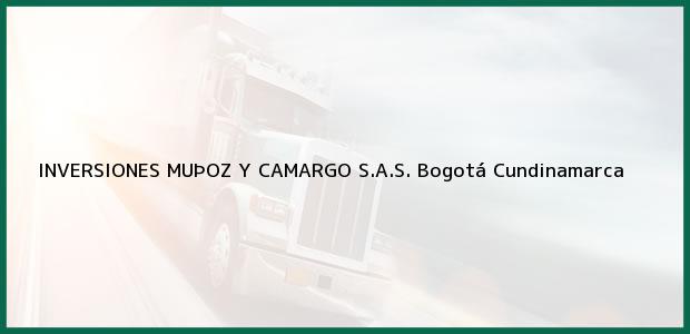 Teléfono, Dirección y otros datos de contacto para INVERSIONES MUÞOZ Y CAMARGO S.A.S., Bogotá, Cundinamarca, Colombia